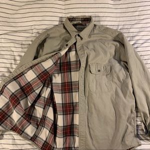 L.L. Bean Flannel Lined Shirt-Jacket_Size L